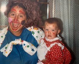 Helen & Lilly on Clown Day