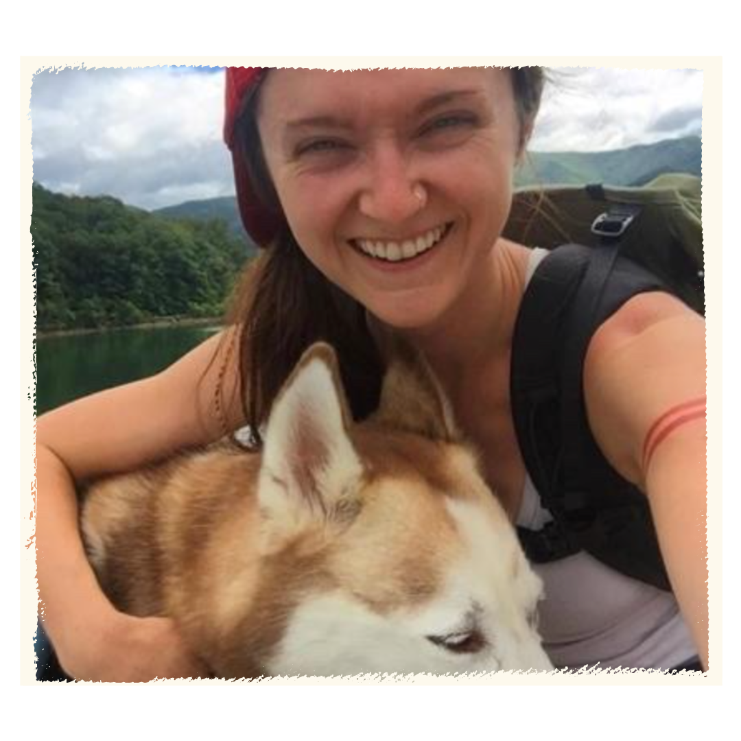 Adair Arbor, Saltash Mountain Camp Director with her Dog